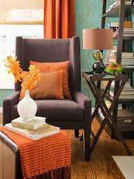 brown teal and orange living room ideas