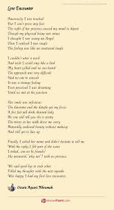love encounter poem by owura aquasi nkrumah