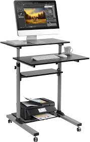 The #1 rated standing desk. Amazon Com Mobile Standing Desk Techorbits Rolling Workstation Cart Stand Up Media Podium Height Adjustable Computer Cart Office Products