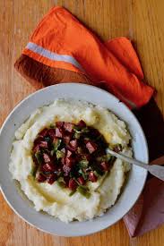 Put potato pieces in a pot with cold water and 1 teaspoon salt to cover. Garlic Mashed Potatoes With Spanish Chorizo And Poblanos Hola Jalapeno