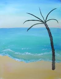 How To Paint A Tropical Beach Happy