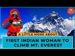 first indian woman to climb mt everest