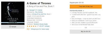 listen to a game of thrones audiobooks