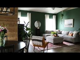 Dark Green Living Room Makeover Moody
