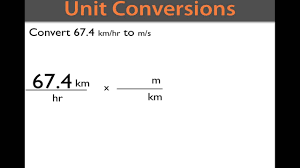 How To Convert Km Hr To M S