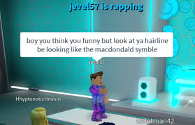 In today's video i will be trolling around in a game called roblox rap battle! Jevel57 Rap Macdondald Symble Know Your Meme