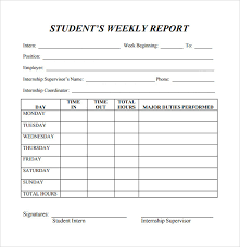 26 Images Of Student Weekly Progress Report Template Leseriail Com
