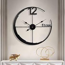 Large Wall Clock Metal Retro