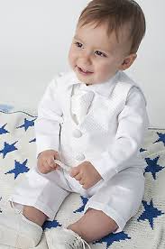 baby boys 4 piece christening outfit