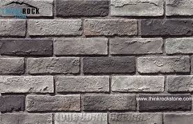 faux stone face pavers black brick