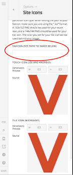 favicon not showing from site icon