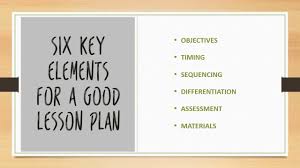 main elements of a good lesson plan