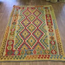 indian kilim flat weave rug 131 x 175