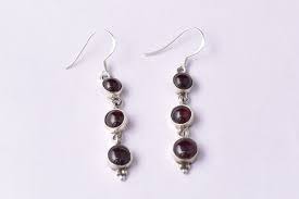 925 solid silver natural garnet