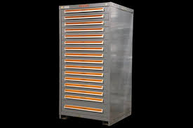 16 drawer stanley vidmar cabinets in