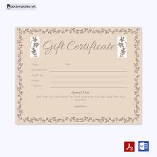 72 printable gift certificate templates