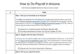 payroll in arizona payroll ta laws