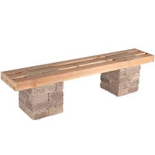 Wood bench home depot collections will make our interior and exterior décor fabulous effortlessly. Pavestone Rumblestone Rumblestone 72 In X 17 5 In X 14 In Concrete Garden Bench Kit In Cafe Rsk50969 The Home Depot