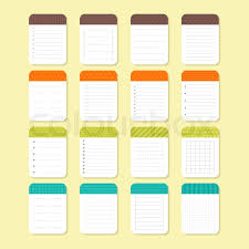 Template Notepad Design Sheets Of Stock Vector Colourbox