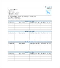 Price List Template Excel Books Price List Template Inventory Price
