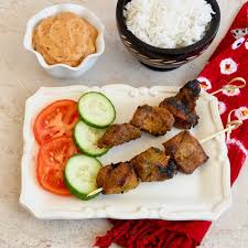 Or, you can have the satay with spicy peanut sauce, a splash of sweet soy sauce, and the pickled cucumber. Grilled Lamb Satay Skewers In Borobudur Indonesia Smita Chandra