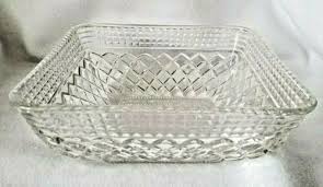 Clear Glass Square Serving Bowl