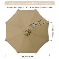 9ft Patio Umbrella Replacement Canopy