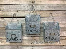 Mail Organizer Wall Bin Reclaimed