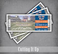 Mets Baseball Birthday Ticket Place Cards Sports Theme Bar Mitzvah Escort Ticket Template Gators Printable Seating Chart Tickets