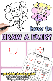 How to Draw a Fairy – Step by Step Drawing Tutorial - Easy Peasy and Fun