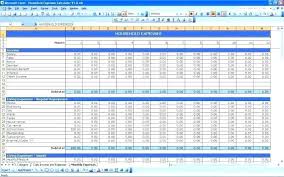 Monthly Home Expenses Budget Spreadsheet Example Template