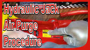 hydraulic jack air purge procedure