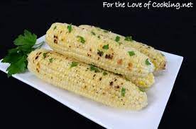 Garlic Parmesan Grilled Corn On The Cob For The Love Of Cooking gambar png