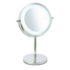 Shop Home Basics Chrome Cosmetic Mirror And Led Light Overstock 22580122