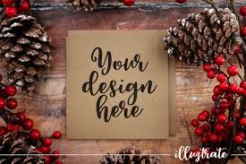 Christmas Mockup Christmas Card Mockup Graphic By Illuztrate Creative Fabrica