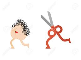 Scrotum And Scissors. Castration Concept Cartoon Illustration. Balls Run  From Scissors Royalty Free SVG, Cliparts, Vectors, and Stock Illustration.  Image 179800615.