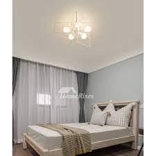 Double up on light with this simple 2 light flush mount ceiling fixture. Pentagram Star Ceiling Light Fixtures Children S Room Bedroom Modern Wrought Iron White Yellow Gold