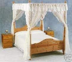 Net Curtain Lace Four Poster Bed Ds
