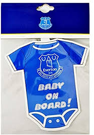 .football clubs in england, everton fc. Everton Fc Official Football Kit Baby On Board Car Window Sign Amazon Co Uk Sports Outdoors