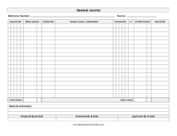 The accounting books are ready for different accounts of the organization or company. General Journal Template