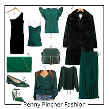 emerald green dress clothes winter