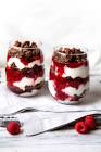 berry chocolate pudding yogurt parfait