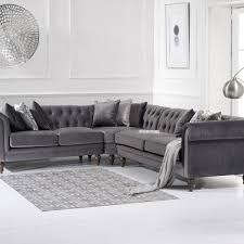 limoges medium velvet corner sofa