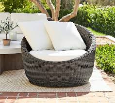 Huntington Wicker Swivel Papasan