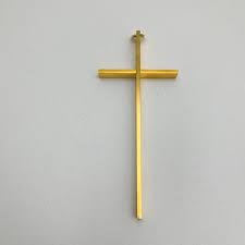 Simple Gold Wall Cross Small Vintage