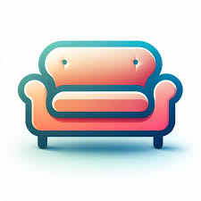 Sofa Icon Soft Edges Gradient