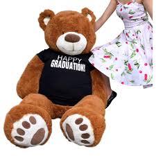 Maybe you would like to learn more about one of these? Big Plush 5 Foot Graduation Teddy Bear Soft Cinnamon Color T Shirt Says Happy Graduation Walmart Com Walmart Com
