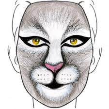 simple white cat makeup sketch weasyl