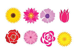 Flower Icons Vector Art