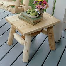 Contoured Comfort Rustic Log End Table